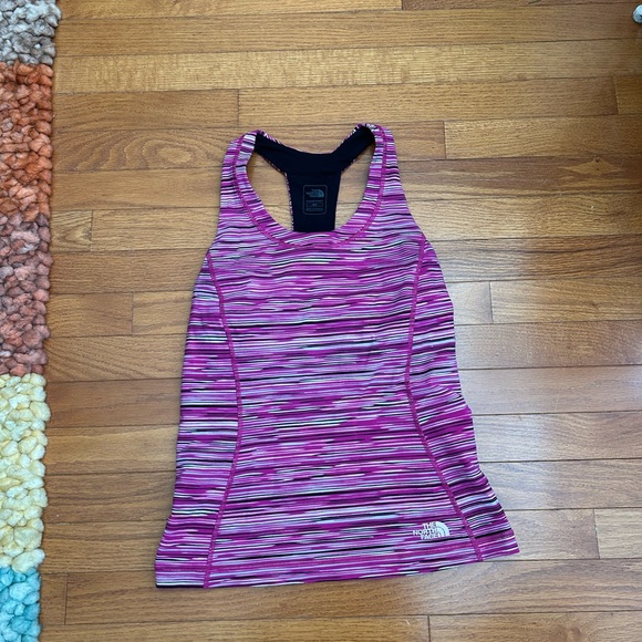 The North Face Women's Vibrant Pink and Black Tank Top - Picture 1 of 6